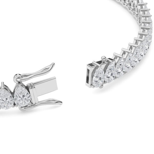 Pear Cut Lab-Grown Diamond Tennis Bracelet - Owolite - 1