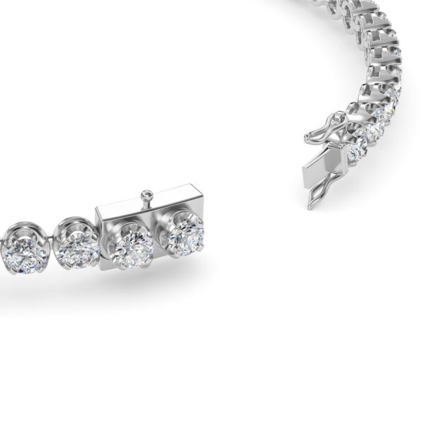 Crown Setting Lab-Grown Diamond Tennis Bracelet - Owolite - 1