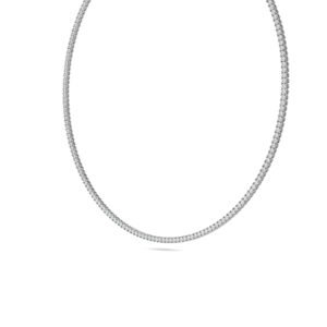 Riviera Four Prong Lab-Grown Diamond Tennis Necklace - Owolite - 4