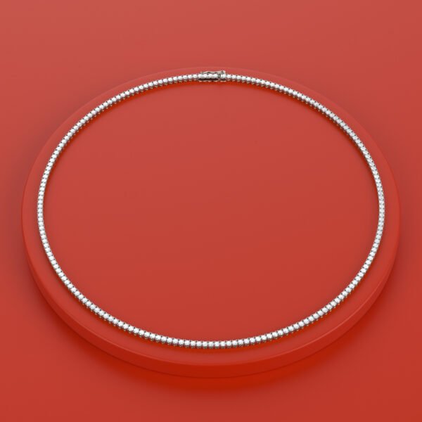 Riviera Four Prong Lab-Grown Diamond Tennis Necklace - Owolite - 2