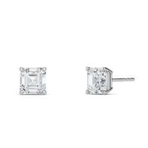 Asscher Cut Lab-Grown Diamond Stud Earrings