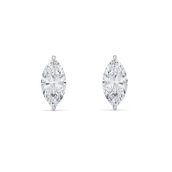 Marquise Cut Lab-Grown Diamond Stud Earrings - Owolite - 1