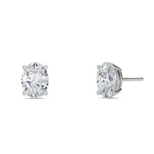 Oval Cut Lab-Grown Diamond Stud Earrings
