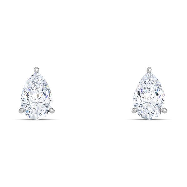 Pear Cut Lab-Grown Diamond Stud Earrings - Owolite - 1