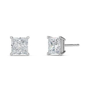 Princess Cut Lab-Grown Diamond Stud Earrings