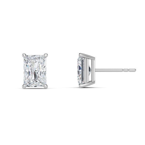 Radiant Cut Lab-Grown Diamond Stud Earrings - Owolite - 2
