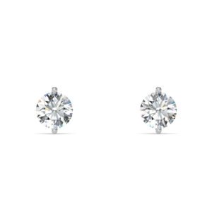SE5RDW2-2.jpg Round Cut Two-Prong Lab-Grown Diamond Stud Earrings - Owolite - 4