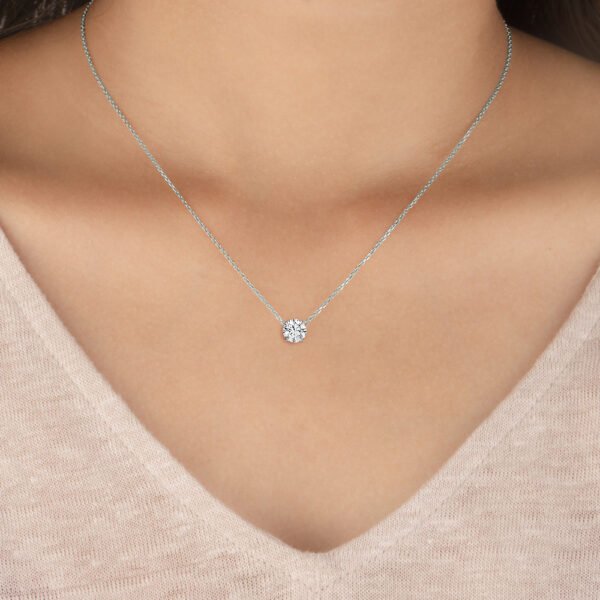 Solitaire Lab-Grown Diamond Necklace - Owolite - 3