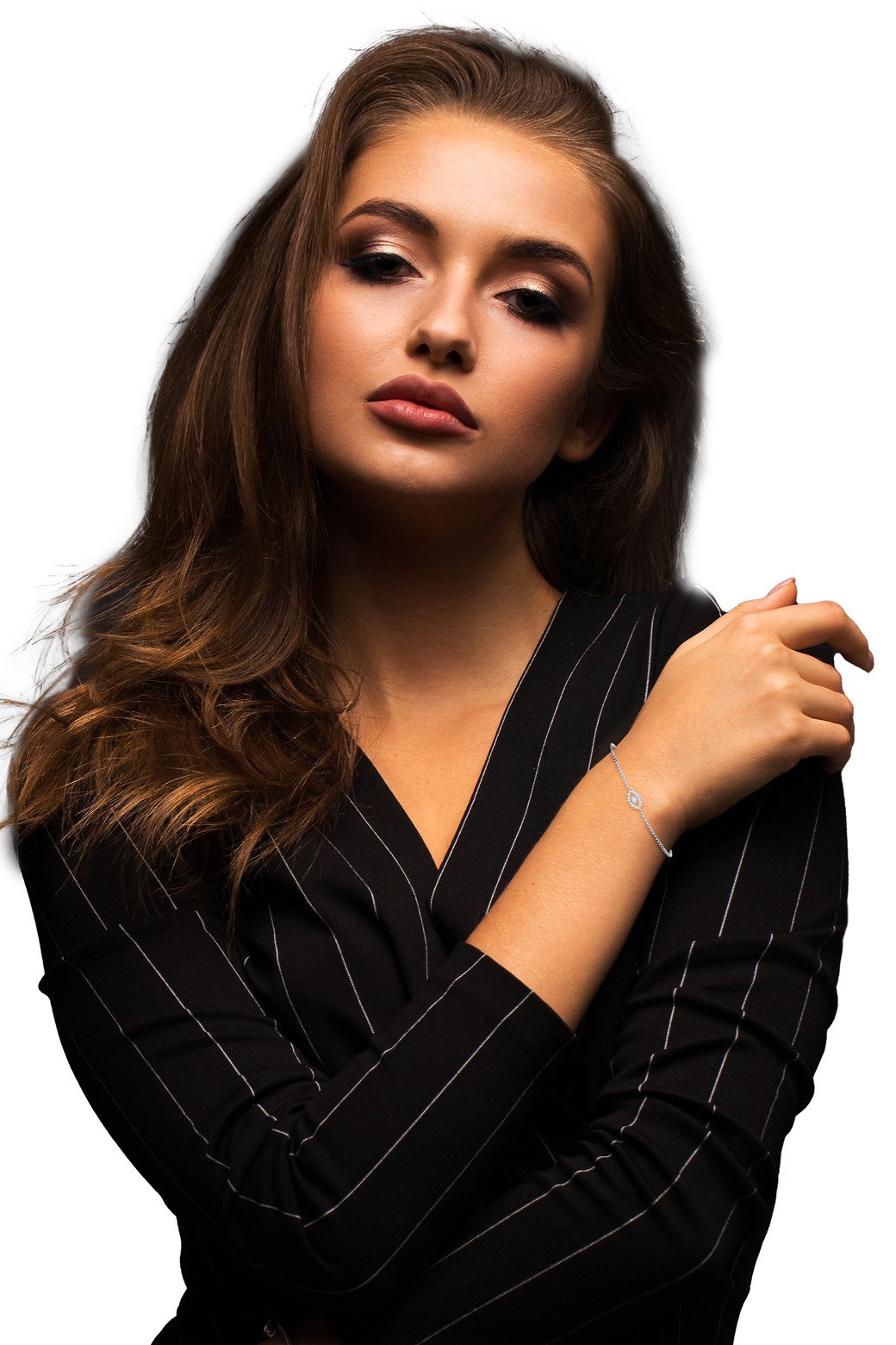 B101WM Evil Eye Chain Lab-Grown Diamond Bracelet - Owolite - 3