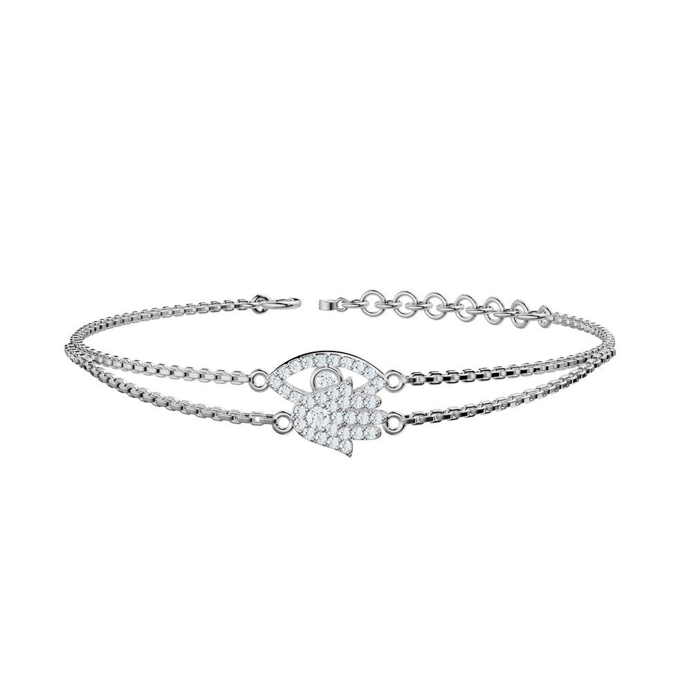B102W3 Twin Talisman Lab-Grown Diamond Bracelet - Owolite - 2