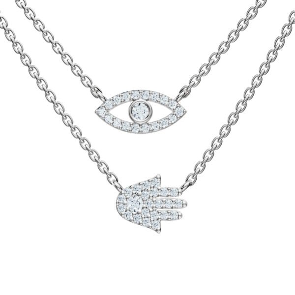 Guarded Gaze Lab-Grown Diamond Necklace - Owolite - 2