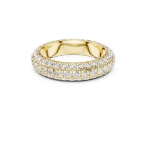Triple Row Pave Diamond Eternity Band