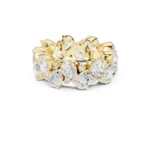 Pear Diamond Eternity Band with Alternating Accents