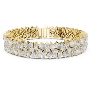 Marquise & Round Diamond Cluster Bracelet