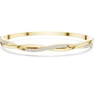 Twisted Diamond Bangle Bracelet