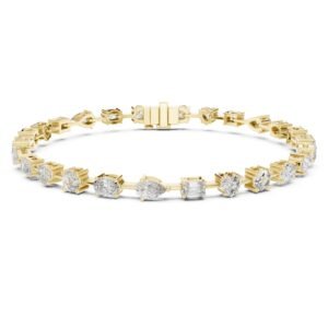 Multi-Shape Diamond Tennis Bracelet
