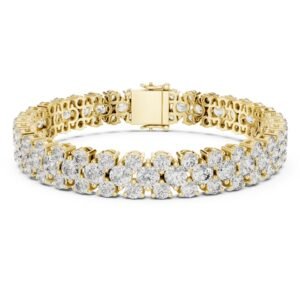 Double Row Cluster Diamond Bracelet