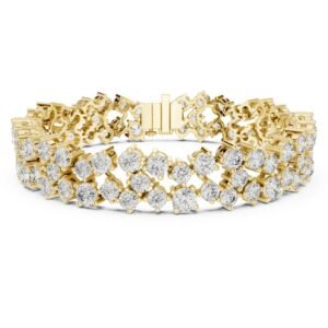 Triple Row Diamond Statement Bracelet