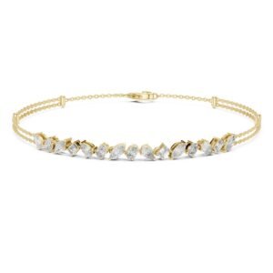 Mixed-Cut Diamond Station Bracelet