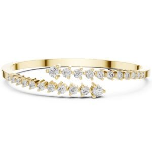 Diamond Wave Open Bangle