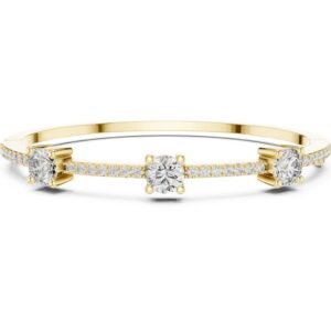 Three Stone Diamond Pav? Bangle