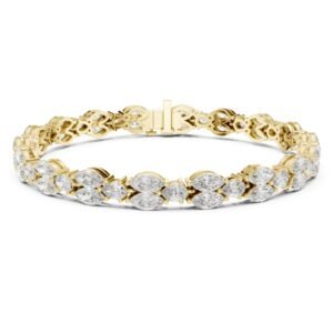 Marquise & Round Diamond Cluster Bracelet