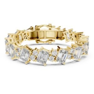Emerald Cut Diamond Cluster Bracelet
