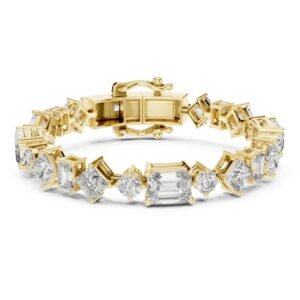 Mixed Shape Diamond Statement Bracelet