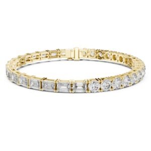 Mixed Cut Diamond Tennis Bracelet