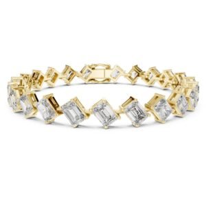 Emerald Cut Diamond Link Bracelet