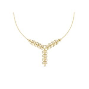 Pear Shape Diamond Drop Statement Necklace