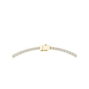 Round Diamond Tennis Necklace with Center Accent