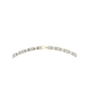 Baguette and Round Diamond Tennis Necklace