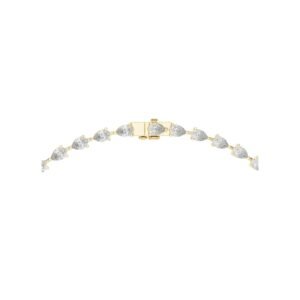 Pear Shape Diamond Drop Tennis Necklace
