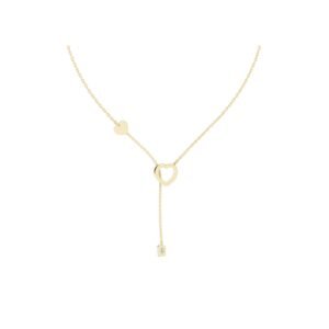 Heart Drop Diamond Accent Chain Necklace