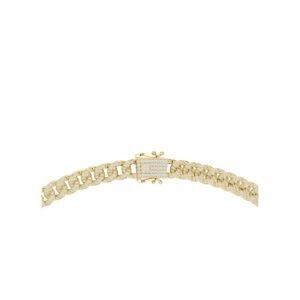 Double Row Pav? Link Diamond Necklace in Gold
