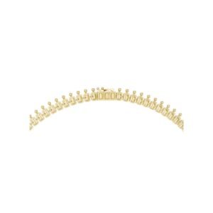 Royal Sapphire Fringe Diamond Statement Necklace