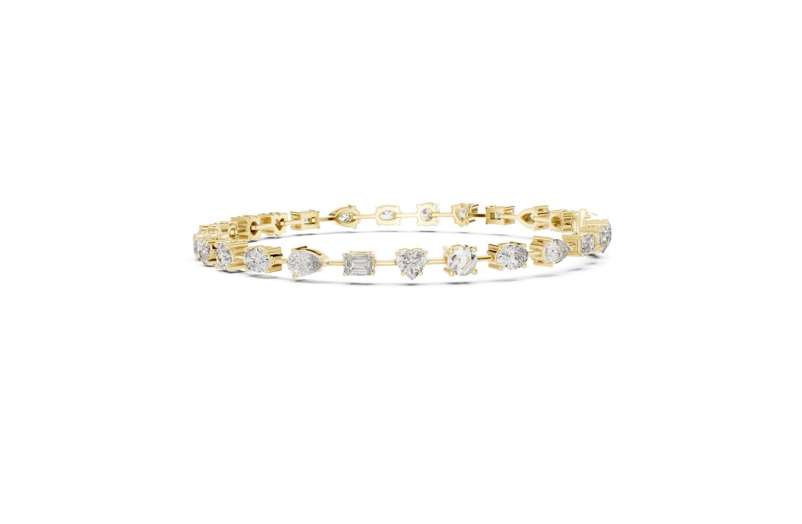 Multi-Shape Diamond Tennis Bracelet - Image 3